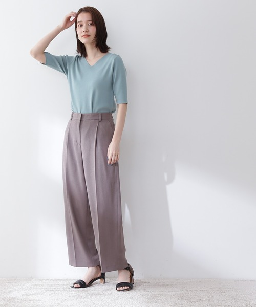 N.（N. Natural Beauty Basic）（エヌエヌナチュラルビューティーベーシック）の「【S Size Line】◆ウォッシャブルストレートパンツ（その他パンツ・レディース・ベージュ/グレー/グリーン・SMALL/MEDIUM）」の10枚目の写真