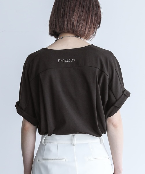 n'OrLABEL(ノアールレーベル)の「『グラフィカルロゴTシャツ』(Tシャツ/カットソー・レディース・ブラック/パープル/オフホワイト/ピンクベージュ・FREE)」の21枚目の写真