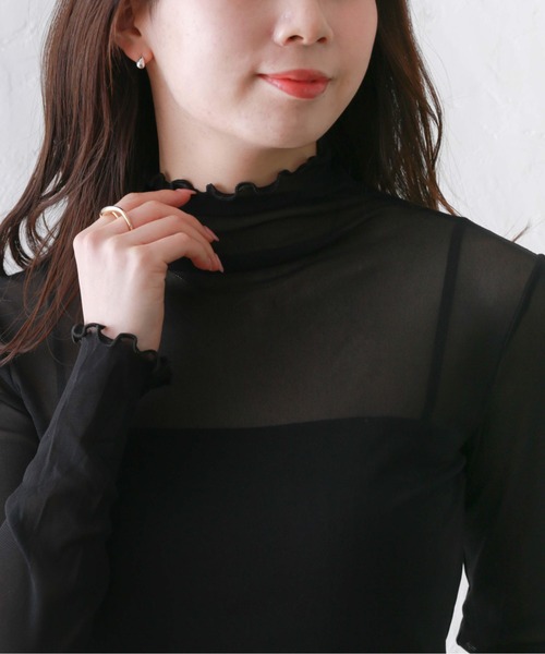 EPICKS（エピックス）の「シアータートルロンＴ（Tシャツ/カットソー・レディース・ホワイト/ブラック/オレンジ/ブルー/アイボリー・FREE）」の22枚目の写真