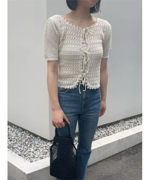 美品マウジー M_ CROCHET TOP CROCHET トップス 美品マウジー M_ CROCHET TOP CROCHET トップス - メルカリ