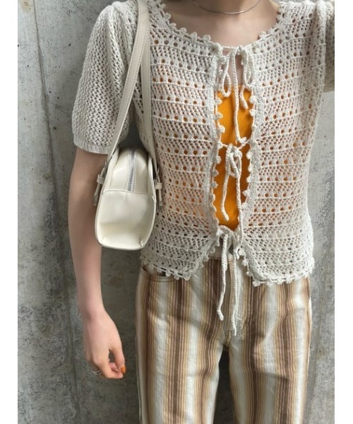 美品マウジー M_ CROCHET TOP CROCHET トップス - メルカリ