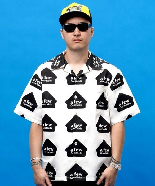 A FEW GOOD KIDS（ア フュー グッド キッズ）の「【A FEW GOOD KIDS(AFGK)/エーエフジーケー】House Logo Shirt/家 ハウス 柄 シャツ ロゴ（シャツ/ブラウス・メンズ・ホワイト/オレンジ・M/L）」の2枚目の写真