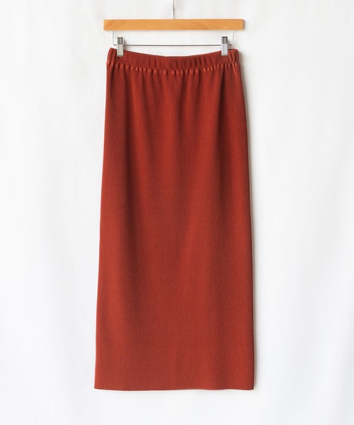 me+em select（ミームセレクト）の「【 新色追加１２色展開  / セルフカット 】ハイウエストロングプリーツタイトスカート（スカート・レディース・ブラック/オレンジ/グリーン/アイボリー/グリーン系その他/ピンク系その他/ダークグリーン/テラコッタ/マスタード/ライム/ブルー系その他/ピンク系その他2・MEDIUM）」の15枚目の写真