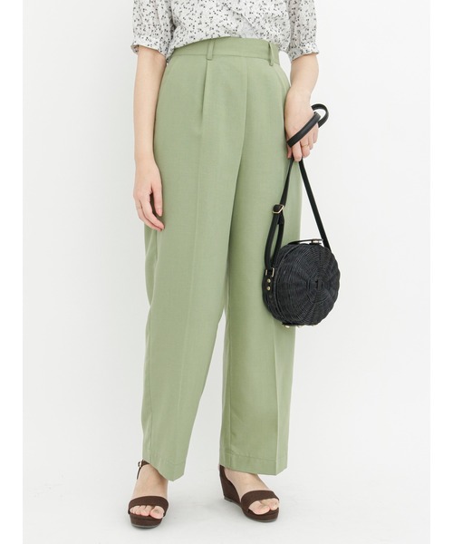 Te chichi（テチチ）の「リネン混ワイドパンツ（その他パンツ・レディース・イエロー/グリーン/ベージュ・SMALL/MEDIUM）」の2枚目の写真