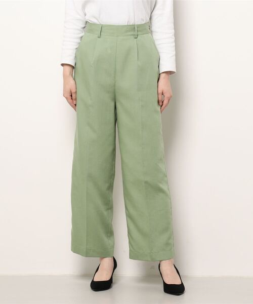 Te chichi（テチチ）の「リネン混ワイドパンツ（その他パンツ・レディース・イエロー/グリーン/ベージュ・SMALL/MEDIUM）」の6枚目の写真