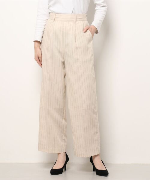 Te chichi（テチチ）の「リネン混ワイドパンツ（その他パンツ・レディース・イエロー/グリーン/ベージュ・SMALL/MEDIUM）」の8枚目の写真