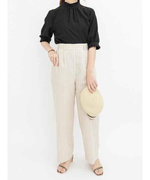 Te chichi（テチチ）の「リネン混ワイドパンツ（その他パンツ・レディース・イエロー/グリーン/ベージュ・SMALL/MEDIUM）」の16枚目の写真