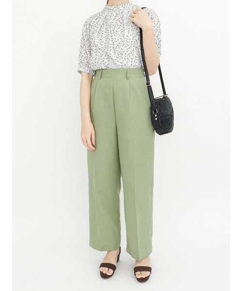 Te chichi（テチチ）の「リネン混ワイドパンツ（その他パンツ・レディース・イエロー/グリーン/ベージュ・SMALL/MEDIUM）」の14枚目の写真