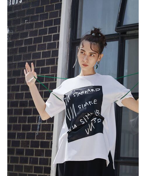 UN3D.（アンスリード）の「ボックスロゴタックTシャツ（Tシャツ