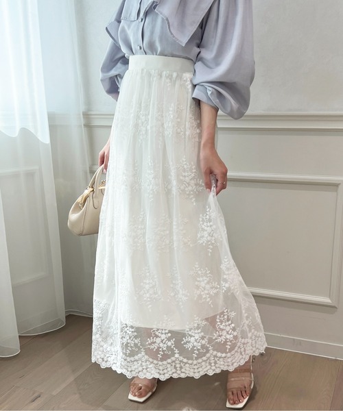 apres jour（アプレジュール）の「チュールレースフレアスカート