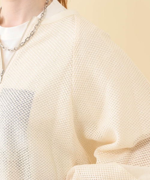 Paradise Picnic（パラダイスピクニック）の「Lallia Mu メッシュドルマンスリーブブルゾン（ブルゾン・レディース・ホワイト/ブラウン・FREE）」の21枚目の写真