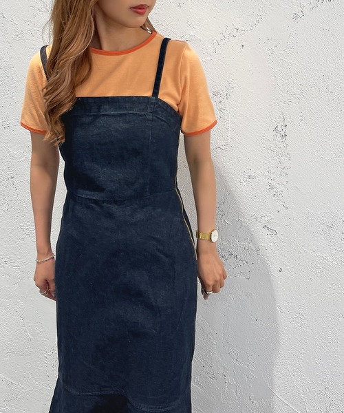 apres jour mignon（アプレジュールミニョン）の「デニムマーメイドキャミワンピース【ZOZOTOWN限定アイテム】（ワンピース・レディース・ブラック/ブルー系その他2・SMALL/X-LARGE/MEDIUM）」の13枚目の写真