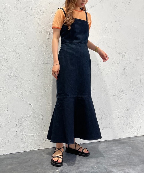 apres jour mignon（アプレジュールミニョン）の「デニムマーメイドキャミワンピース【ZOZOTOWN限定アイテム】（ワンピース・レディース・ブラック/ブルー系その他2・SMALL/X-LARGE/MEDIUM）」の11枚目の写真
