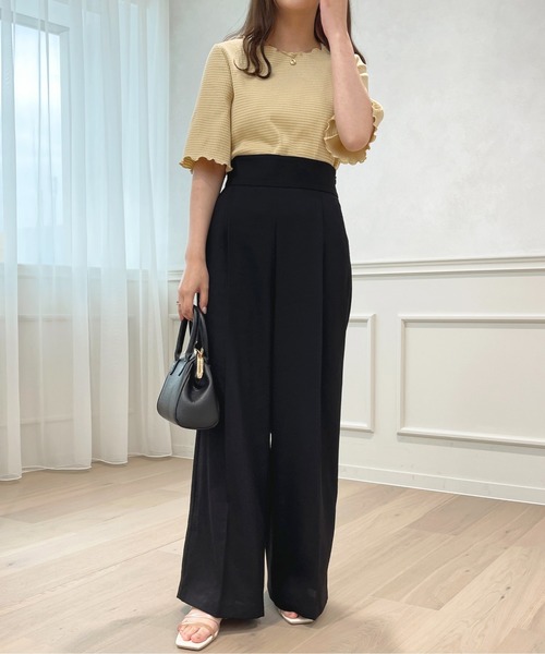 apres jour（アプレジュール）の「【セットアップ可能】ワイドパンツ【ZOZOTOWN限定アイテム】（その他パンツ・レディース・ブラック/ベージュ/ミント・X-LARGE/フリー）」の10枚目の写真