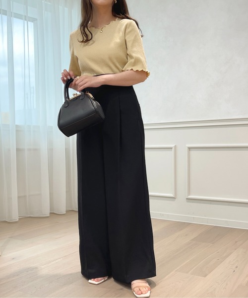 apres jour（アプレジュール）の「【セットアップ可能】ワイドパンツ【ZOZOTOWN限定アイテム】（その他パンツ・レディース・ブラック/ベージュ/ミント・X-LARGE/フリー）」の11枚目の写真