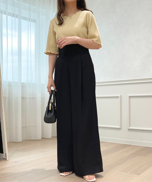 apres jour（アプレジュール）の「【セットアップ可能】ワイドパンツ【ZOZOTOWN限定アイテム】（その他パンツ・レディース・ブラック/ベージュ/ミント・X-LARGE/フリー）」の9枚目の写真