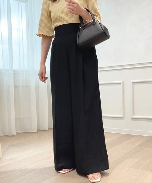 apres jour（アプレジュール）の「【セットアップ可能】ワイドパンツ【ZOZOTOWN限定アイテム】（その他パンツ・レディース・ブラック/ベージュ/ミント・X-LARGE/フリー）」の4枚目の写真