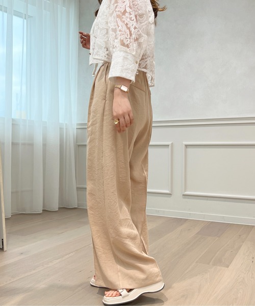 apres jour（アプレジュール）の「【セットアップ可能】ワイドパンツ【ZOZOTOWN限定アイテム】（その他パンツ・レディース・ブラック/ベージュ/ミント・X-LARGE/フリー）」の18枚目の写真