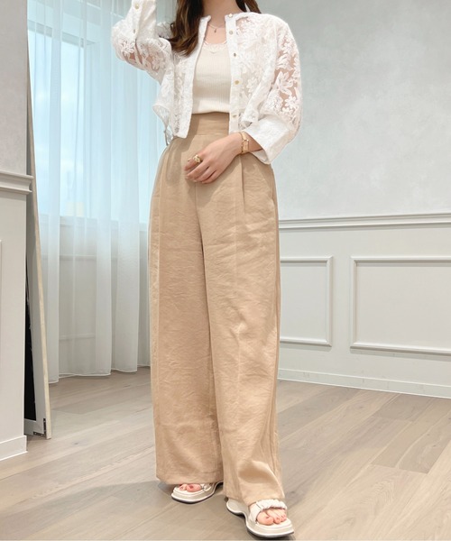 apres jour（アプレジュール）の「【セットアップ可能】ワイドパンツ【ZOZOTOWN限定アイテム】（その他パンツ・レディース・ブラック/ベージュ/ミント・X-LARGE/フリー）」の17枚目の写真