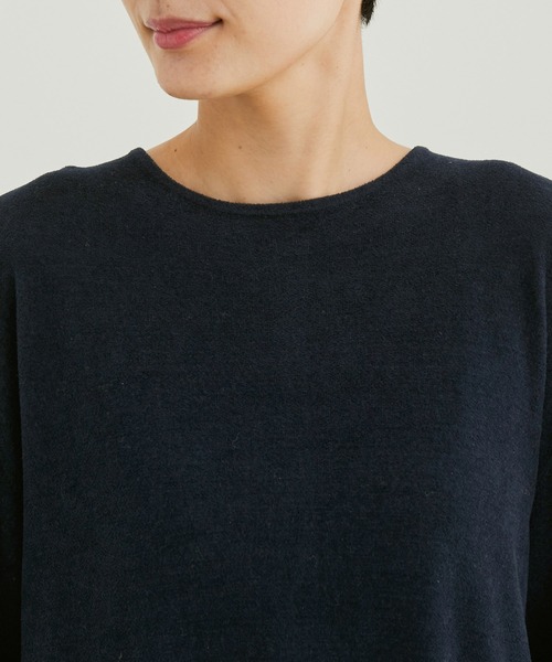 SALON adam et rope'（サロン アダム エ ロペ）の「【極上の肌ざわり】Tシャツワンピース-CreamyCotton /クリーミーコットン-（ワンピース・レディース・ピンク/ライトグリーン/ブラック系その他・FREE）」の11枚目の写真