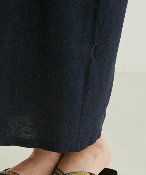 SALON adam et rope'（サロン アダム エ ロペ）の「【極上の肌ざわり】Tシャツワンピース-CreamyCotton /クリーミーコットン-（ワンピース・レディース・ピンク/ライトグリーン/ブラック系その他・FREE）」の9枚目の写真