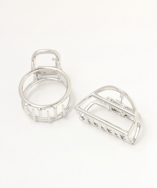 studio CLIP（スタディオクリップ）の「2SETミニメタルバンス（バレッタ/ヘアクリップ・レディース・その他2/その他3/その他1・FREE）」の2枚目の写真