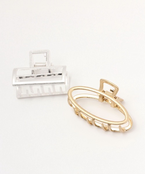 studio CLIP（スタディオクリップ）の「2SETミニメタルバンス（バレッタ/ヘアクリップ・レディース・その他2/その他3/その他1・FREE）」の3枚目の写真