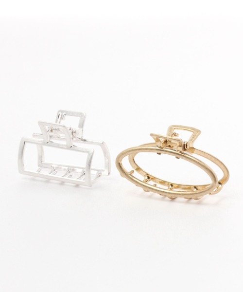 studio CLIP（スタディオクリップ）の「2SETミニメタルバンス（バレッタ/ヘアクリップ・レディース・その他2/その他3/その他1・FREE）」の6枚目の写真