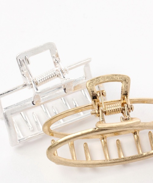 studio CLIP（スタディオクリップ）の「2SETミニメタルバンス（バレッタ/ヘアクリップ・レディース・その他2/その他3/その他1・FREE）」の4枚目の写真
