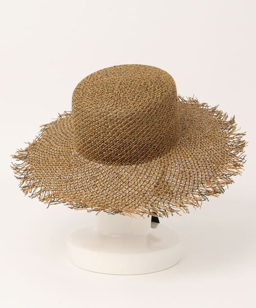PUBLIC TOKYO（パブリックトウキョウ）の「フリンジカンカンボウ（ハット・レディース・ベージュ/カーキ・FREE）」の3枚目の写真