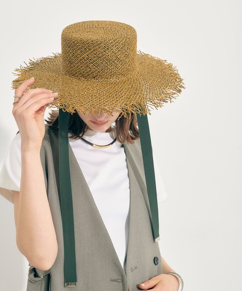PUBLIC TOKYO（パブリックトウキョウ）の「フリンジカンカンボウ（ハット・レディース・ベージュ/カーキ・FREE）」の6枚目の写真