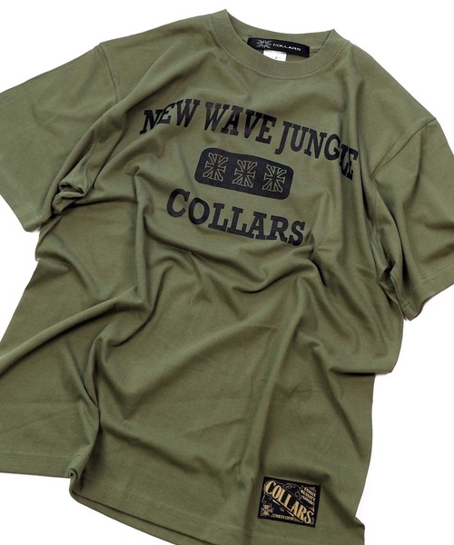 COLLARS(カラーズ)の「【COLLARS/カラーズ】NEWWAVE JUNGLE Tシャツ(Tシャツ/カットソー・メンズ・ブラック/ホワイト/カーキ・XXL/L/XL/M)」の3枚目の写真