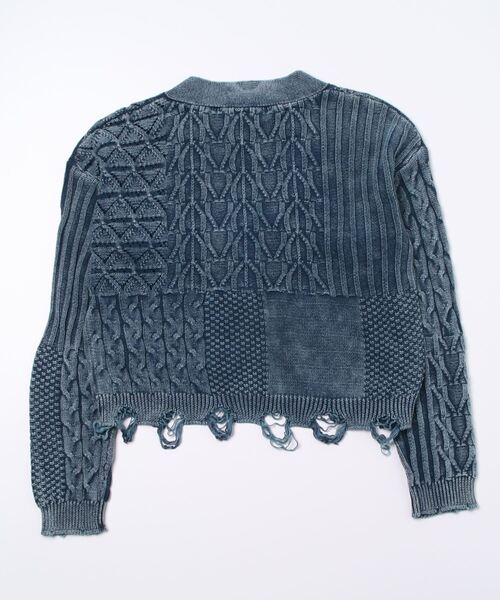 MARTE(マルテ)の「Damage Wash Knit Cardigan(カーディガン/ボレロ・レディース・オレンジ/ブルー・FREE)」の22枚目の写真