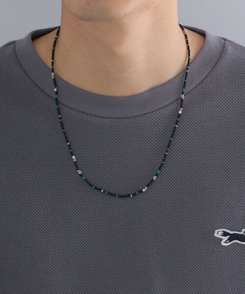 SHIPS(シップス)の「*SHIPS: ビーズ ネックレス(ネックレス・メンズ・ライトブルー/ブラック/レッド・ONE SIZE)」の2枚目の写真