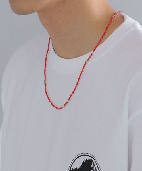 SHIPS(シップス)の「*SHIPS: ビーズ ネックレス(ネックレス・メンズ・ライトブルー/ブラック/レッド・ONE SIZE)」の8枚目の写真