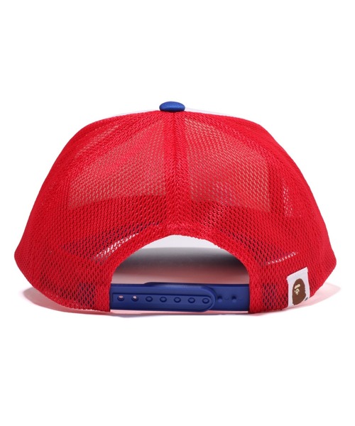 アベイシングエイプ キャップ 赤系 チェック A BATHING APE（アベイシングエイプ）の「BAPE CHECK EARMUFFS