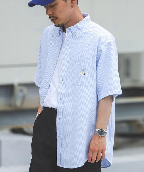 coen(コーエン)の「ワンポイント刺繍サマーベア刺繍オックスボタンダウン半袖シャツ(シャツ/ブラウス・メンズ・ホワイト/ライトブルー/イエロー/ダークグレー/ケリー/コバルトブルー・SMALL/MEDIUM/LARGE/X-LARGE)」の9枚目の写真