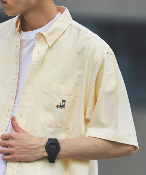 coen(コーエン)の「ワンポイント刺繍サマーベア刺繍オックスボタンダウン半袖シャツ(シャツ/ブラウス・メンズ・ホワイト/ライトブルー/イエロー/ダークグレー/ケリー/コバルトブルー・SMALL/MEDIUM/LARGE/X-LARGE)」の12枚目の写真