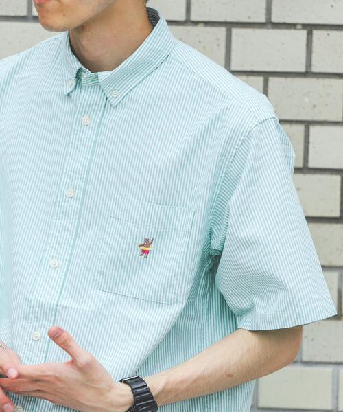 coen(コーエン)の「ワンポイント刺繍サマーベア刺繍オックスボタンダウン半袖シャツ(シャツ/ブラウス・メンズ・ホワイト/ライトブルー/イエロー/ダークグレー/ケリー/コバルトブルー・SMALL/MEDIUM/LARGE/X-LARGE)」の13枚目の写真