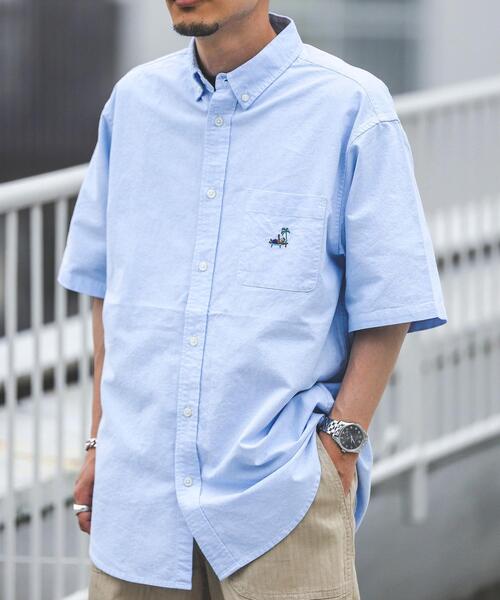 coen(コーエン)の「ワンポイント刺繍サマーベア刺繍オックスボタンダウン半袖シャツ(シャツ/ブラウス・メンズ・ホワイト/ライトブルー/イエロー/ダークグレー/ケリー/コバルトブルー・SMALL/MEDIUM/LARGE/X-LARGE)」の20枚目の写真