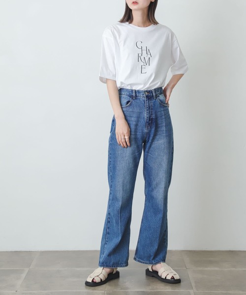 SENSE OF PLACE by URBAN RESEARCH（センスオブプレイスバイアーバンリサーチ）の「アソートロゴグラフィックTシャツ(半袖)（Tシャツ/カットソー・レディース・オフホワイト/オレンジ/ライトブルー・ONE）」の4枚目の写真