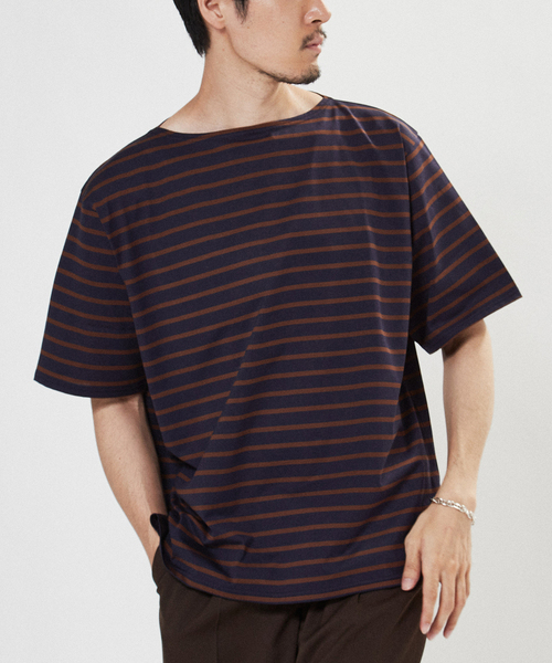 EDIFICE SELECT（エディフィスセレクト）の「【Ets.LUCEBER】別注 ボーダー ボートネック Tシャツ（Tシャツ/カットソー・メンズ・その他4/その他9/その他10/その他11・MEDIUM/LARGE）」の2枚目の写真