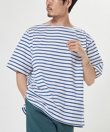 【Ets.LUCEBER】別注 ボーダー ボートネック Tシャツ