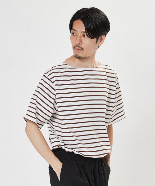 EDIFICE SELECT（エディフィスセレクト）の「【Ets.LUCEBER】別注 ボーダー ボートネック Tシャツ（Tシャツ/カットソー・メンズ・その他4/その他9/その他10/その他11・MEDIUM/LARGE）」の7枚目の写真