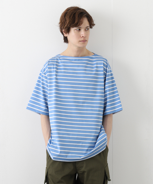 セール】【Ets.LUCEBER】別注 ボーダー ボートネック Tシャツ（Tシャツ
