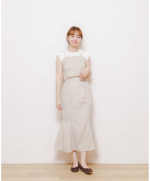 flower（フラワー）の「パピヨンツイードスカート（スカート・レディース・ベージュ/ブラック・FREE）」の17枚目の写真