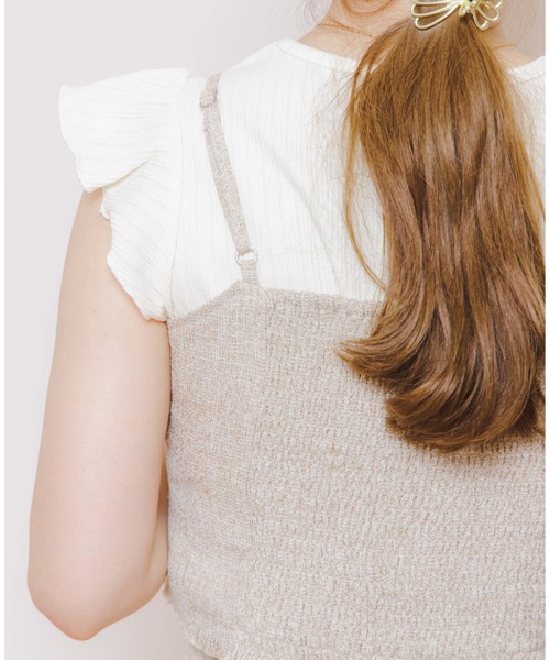 flower（フラワー）の「パピヨンツイードスカート（スカート・レディース・ベージュ/ブラック・FREE）」の18枚目の写真