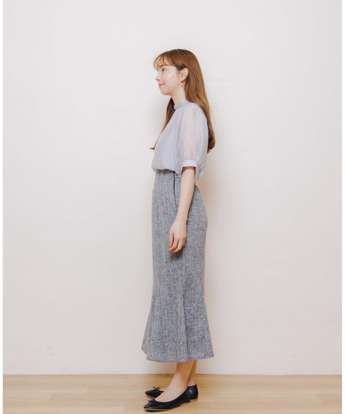 flower（フラワー）の「パピヨンツイードスカート（スカート・レディース・ベージュ/ブラック・FREE）」の22枚目の写真