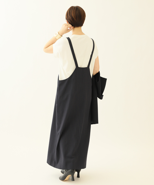 journal standard L'essage（ジャーナルスタンダードレサージュ）の「カルゼストライプ/TWカルゼ ジャンパーワンピース（ワンピース・レディース・ブラック/ネイビー・FREE）」の18枚目の写真
