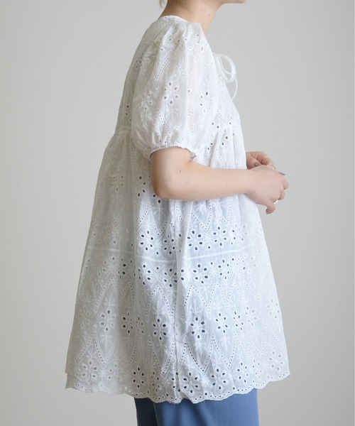 ibeul_（イベール）の「半袖チュニック（チュニック・レディース・ホワイト・M）」の3枚目の写真